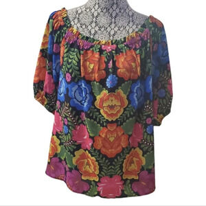 Flying Tomato Women's Floral Blouse L